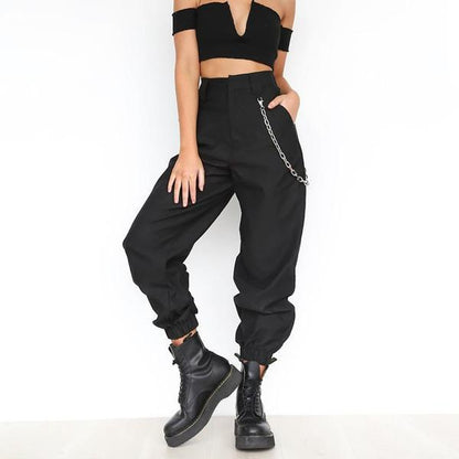Monica - Harembroek met hoge taille en kettingriem