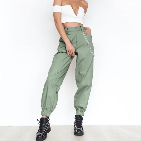 Monica - Harembroek met hoge taille en kettingriem
