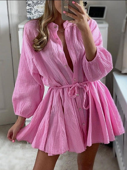 Elegante zomerjurk met blouse