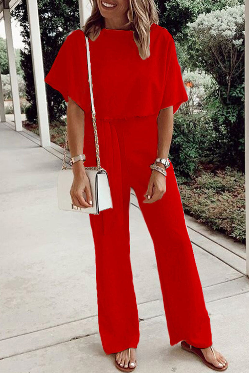 O-hals loszittende jumpsuits (7 kleuren)