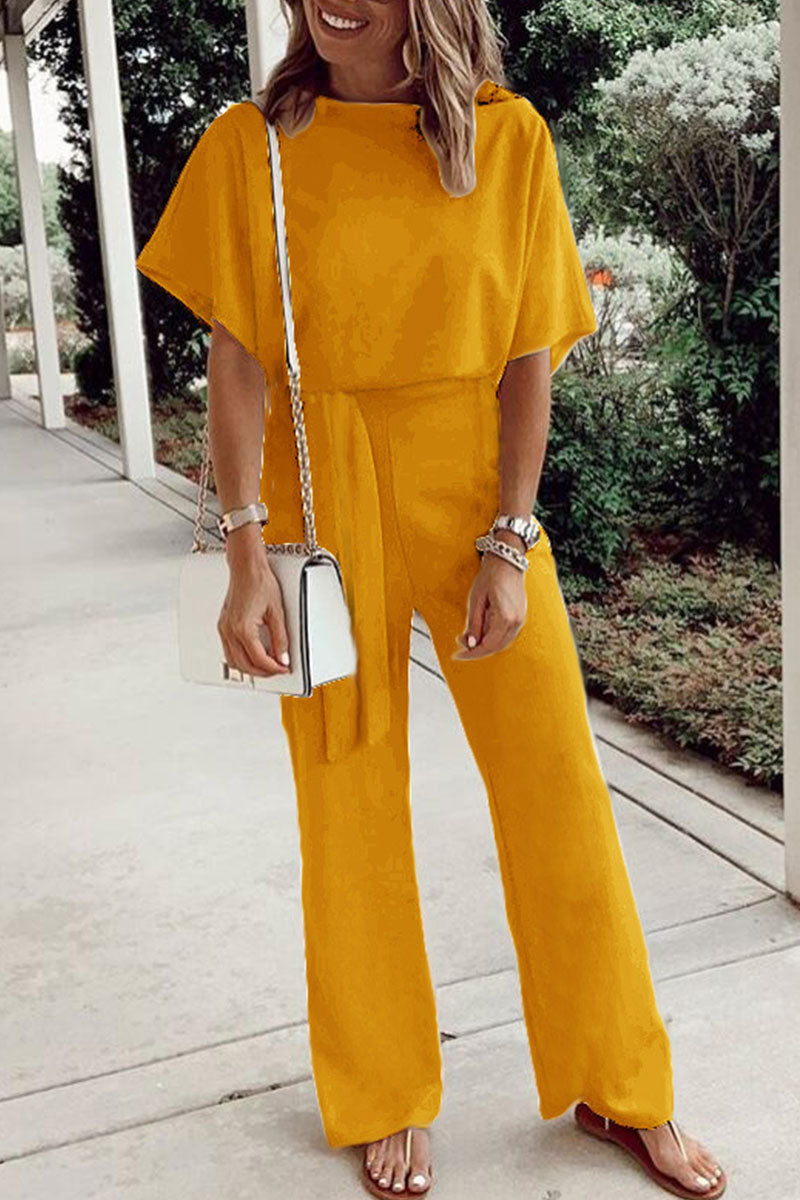 O-hals loszittende jumpsuits (7 kleuren)