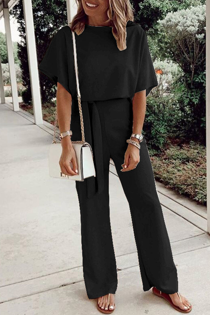 O-hals loszittende jumpsuits (7 kleuren)