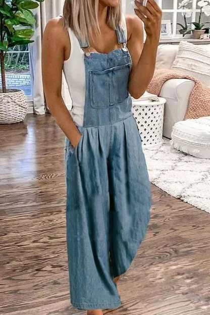 Casual gladde pocket strapless jumpsuits (3 kleuren)