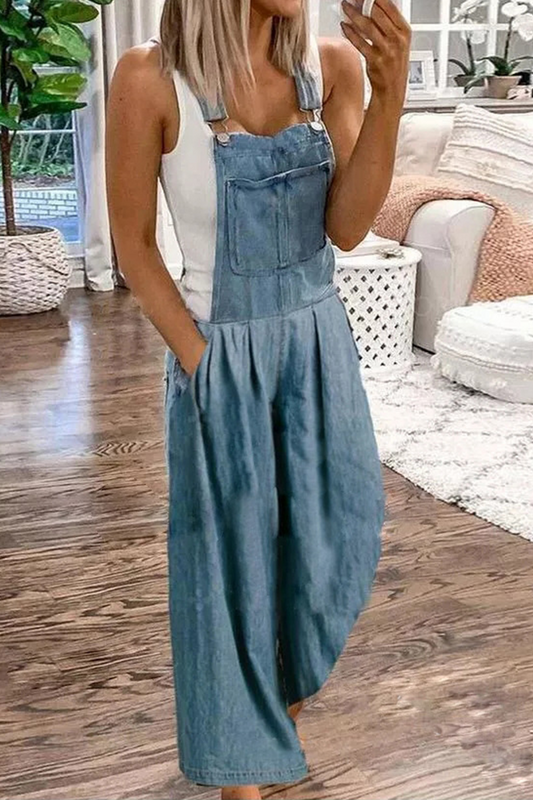 Casual gladde pocket strapless jumpsuits (3 kleuren)