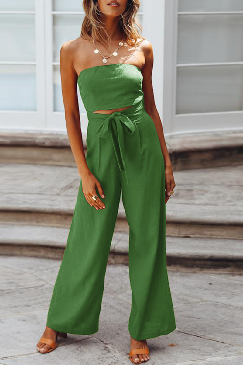 Soepele strapless jumpsuits (4 kleuren)