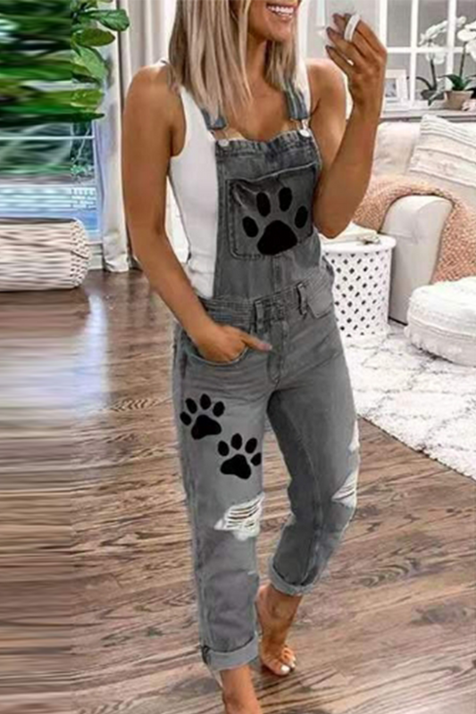 Harlan jumpsuit met patchworkpatroon en vierkante kraag