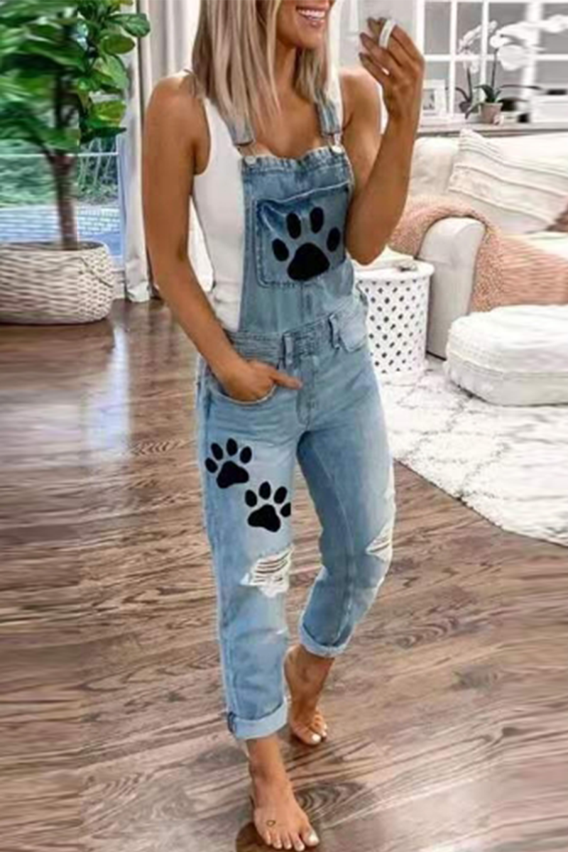 Harlan jumpsuit met patchworkpatroon en vierkante kraag