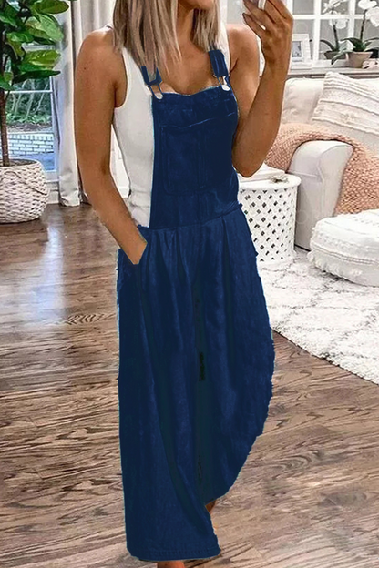 Casual gladde pocket strapless jumpsuits (3 kleuren)
