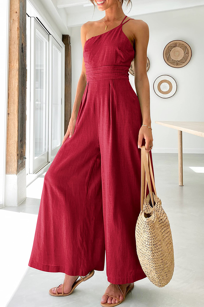 Solid Patchwork rechte jumpsuits (6 kleuren)