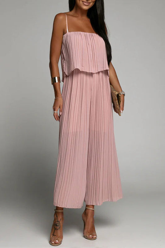 Casual simplicity-firm-folds-strapless strapless jumpsuits (3 kleuren)