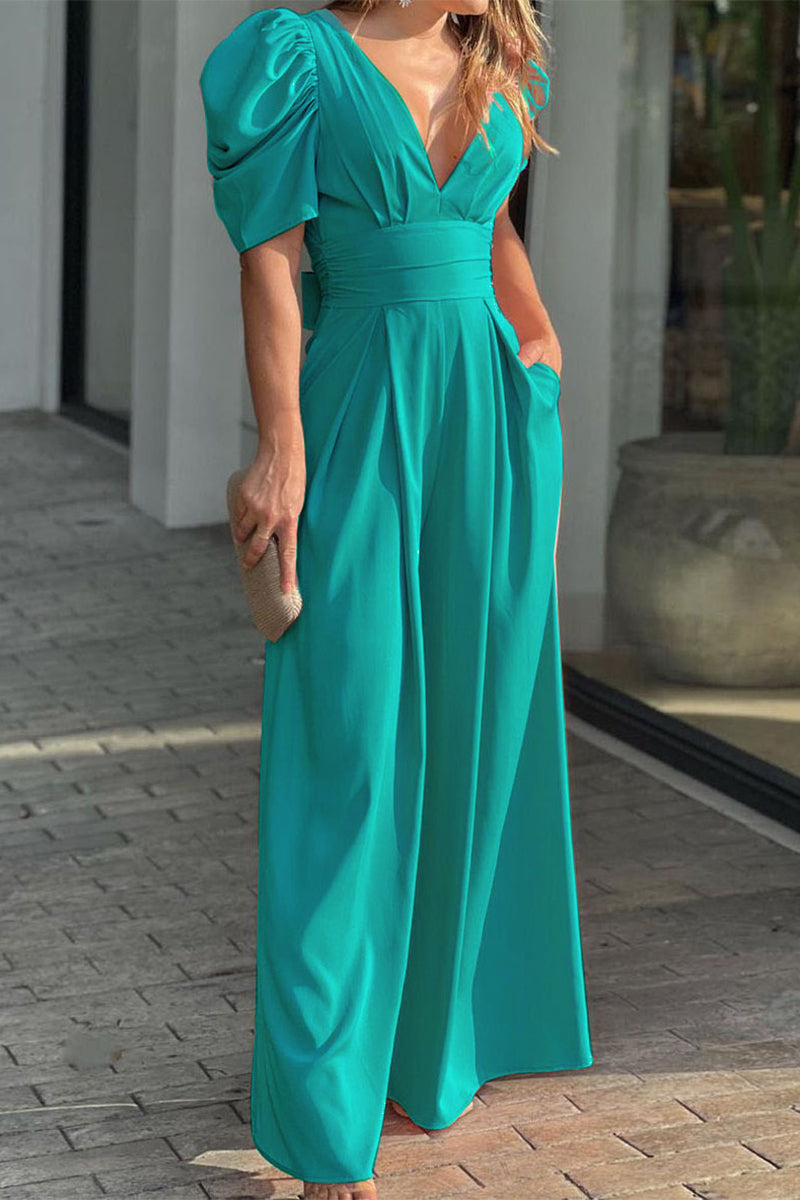 Casual simplicity-firm-in-neck-loose-jumpsuits (5 kleuren)