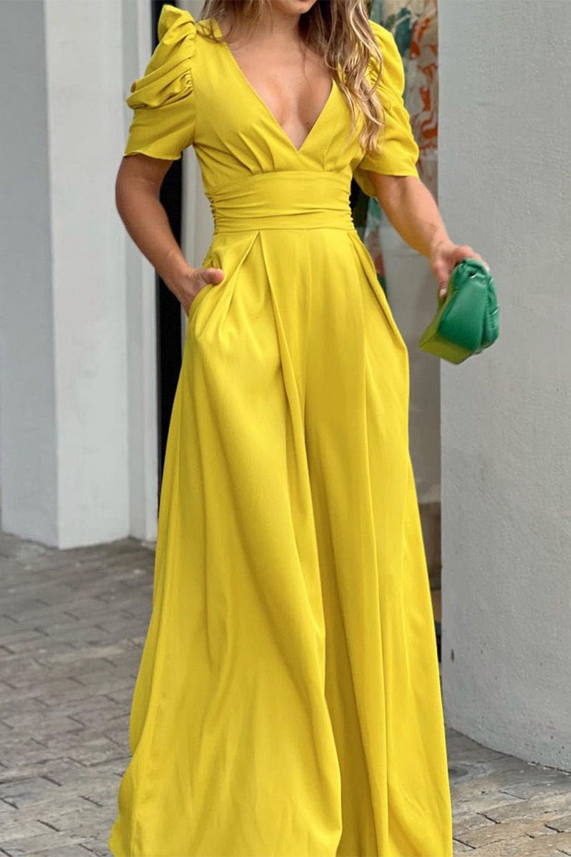 Casual simplicity-firm-in-neck-loose-jumpsuits (5 kleuren)