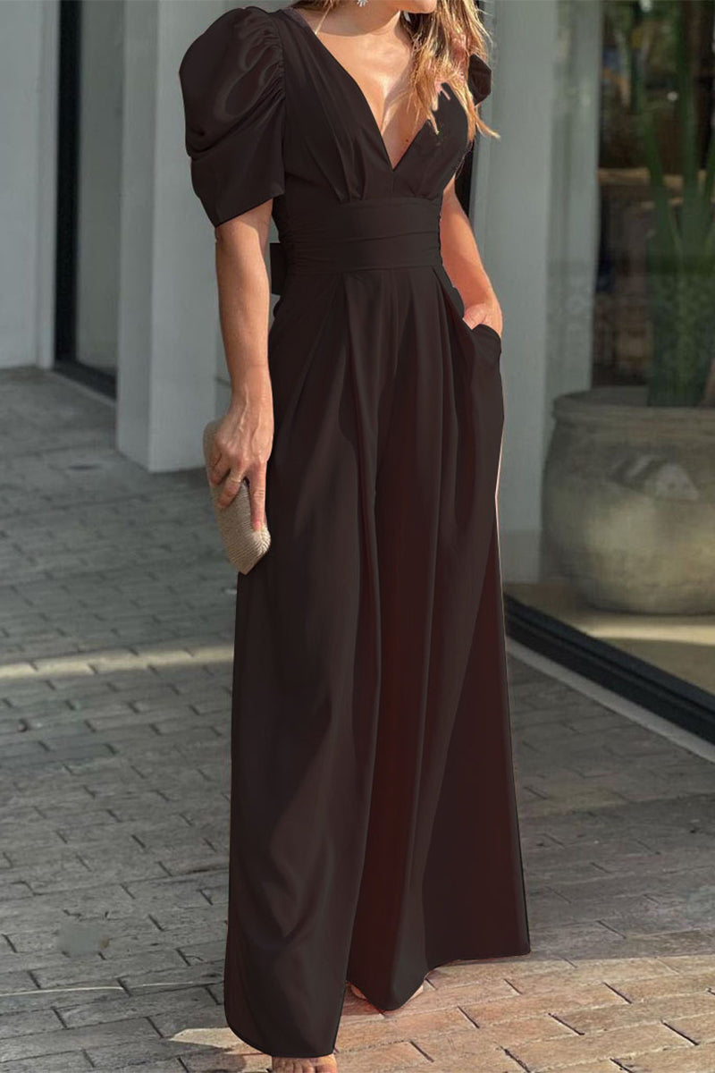 Casual simplicity-firm-in-neck-loose-jumpsuits (5 kleuren)