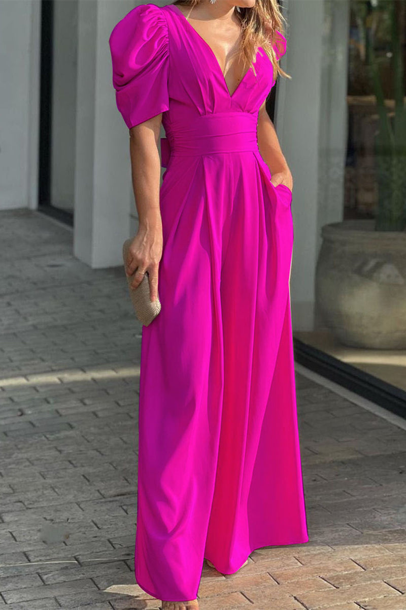 Casual simplicity-firm-in-neck-loose-jumpsuits (5 kleuren)