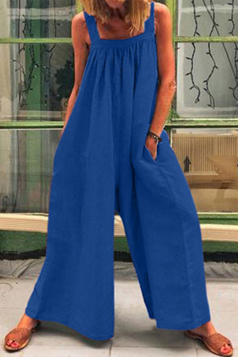 Casual jumpsuits voor elke dag met vaste vierkante kraag (5 kleuren)