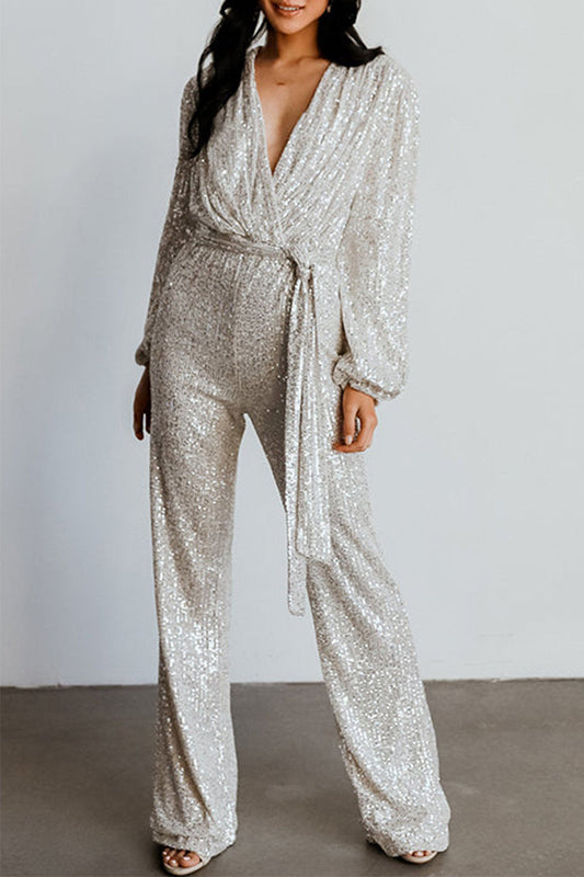 Casual Elegante effen kleur v-hals jumpsuits (3 kleuren)