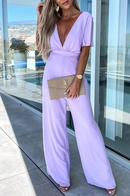 elegante jumpsuits met rechte taille