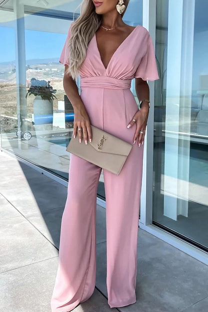 elegante jumpsuits met rechte taille