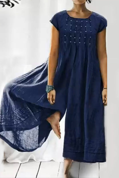 Casual simplicity chunky loose-fitting O-rise jumpsuits (6 kleuren)