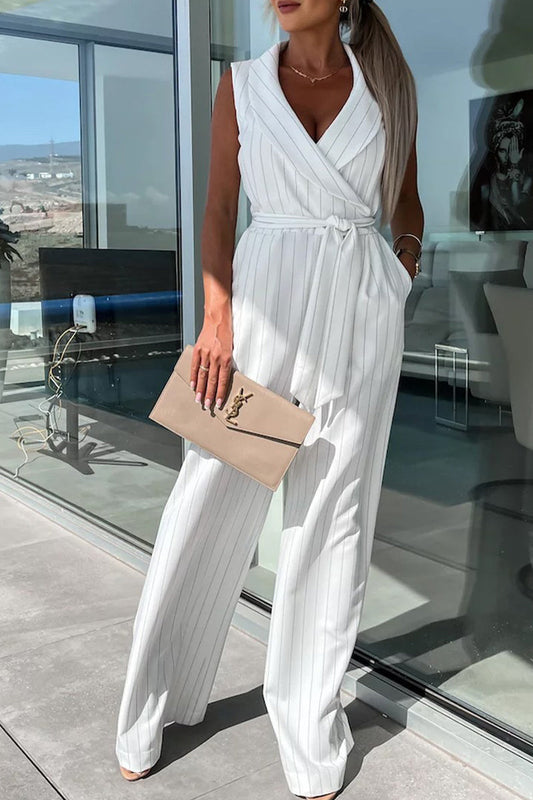 Losvallende jumpsuits met Casual Street-frill-kraag