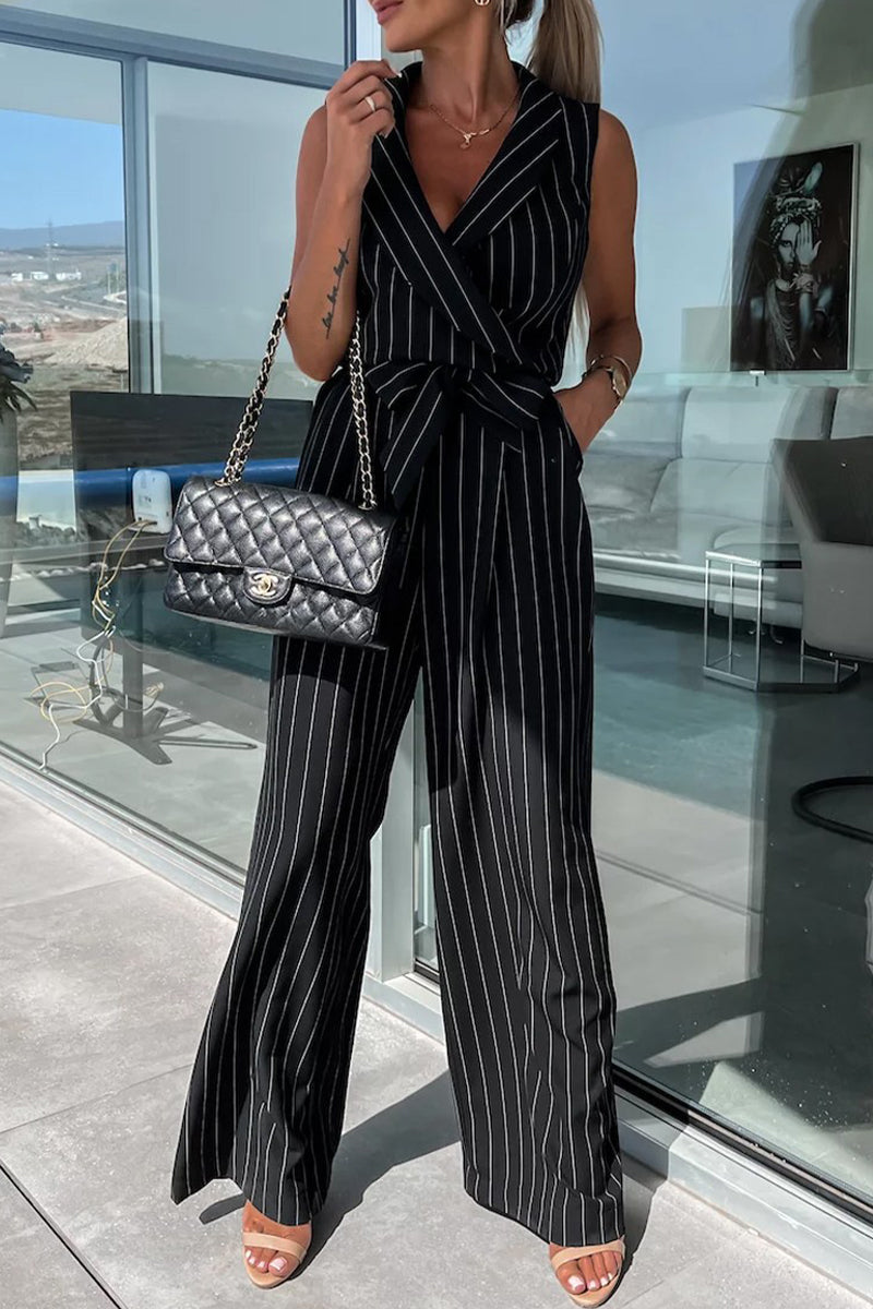 Losvallende jumpsuits met Casual Street-frill-kraag