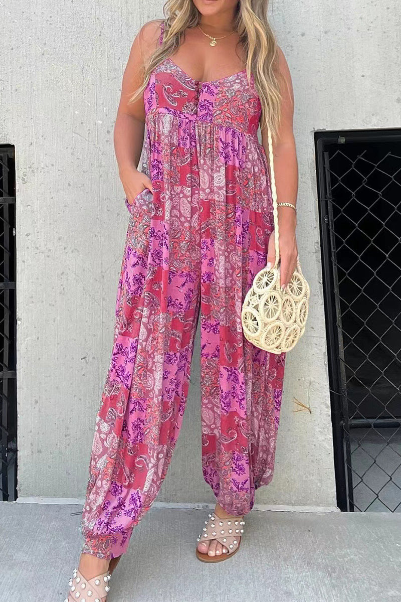 Bloomal V-hals zak jumpsuits met losse pasvorm