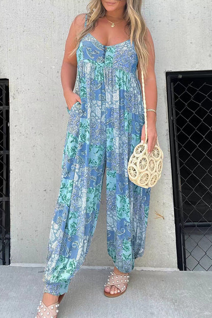 Bloomal V-hals zak jumpsuits met losse pasvorm