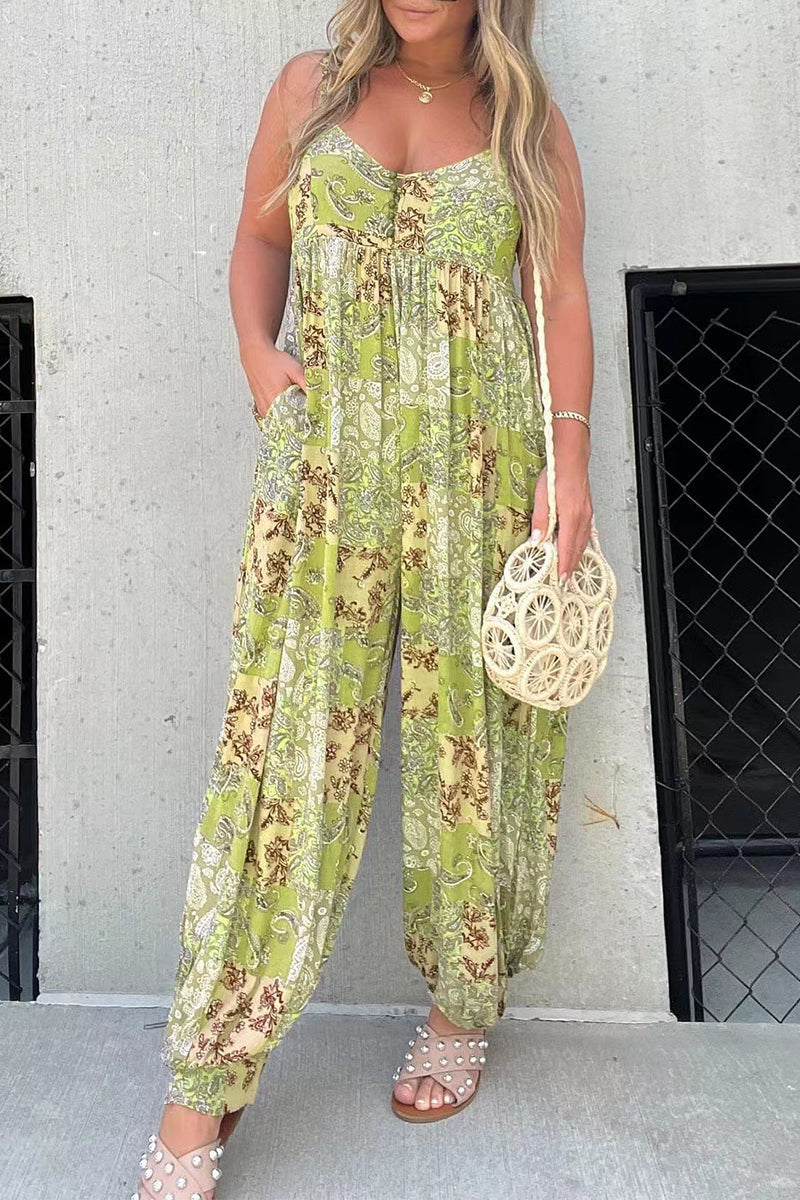 Bloomal V-hals zak jumpsuits met losse pasvorm