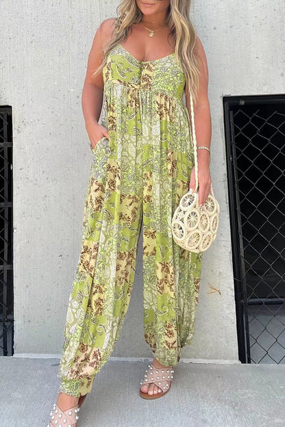 Bloomal V-hals zak jumpsuits met losse pasvorm