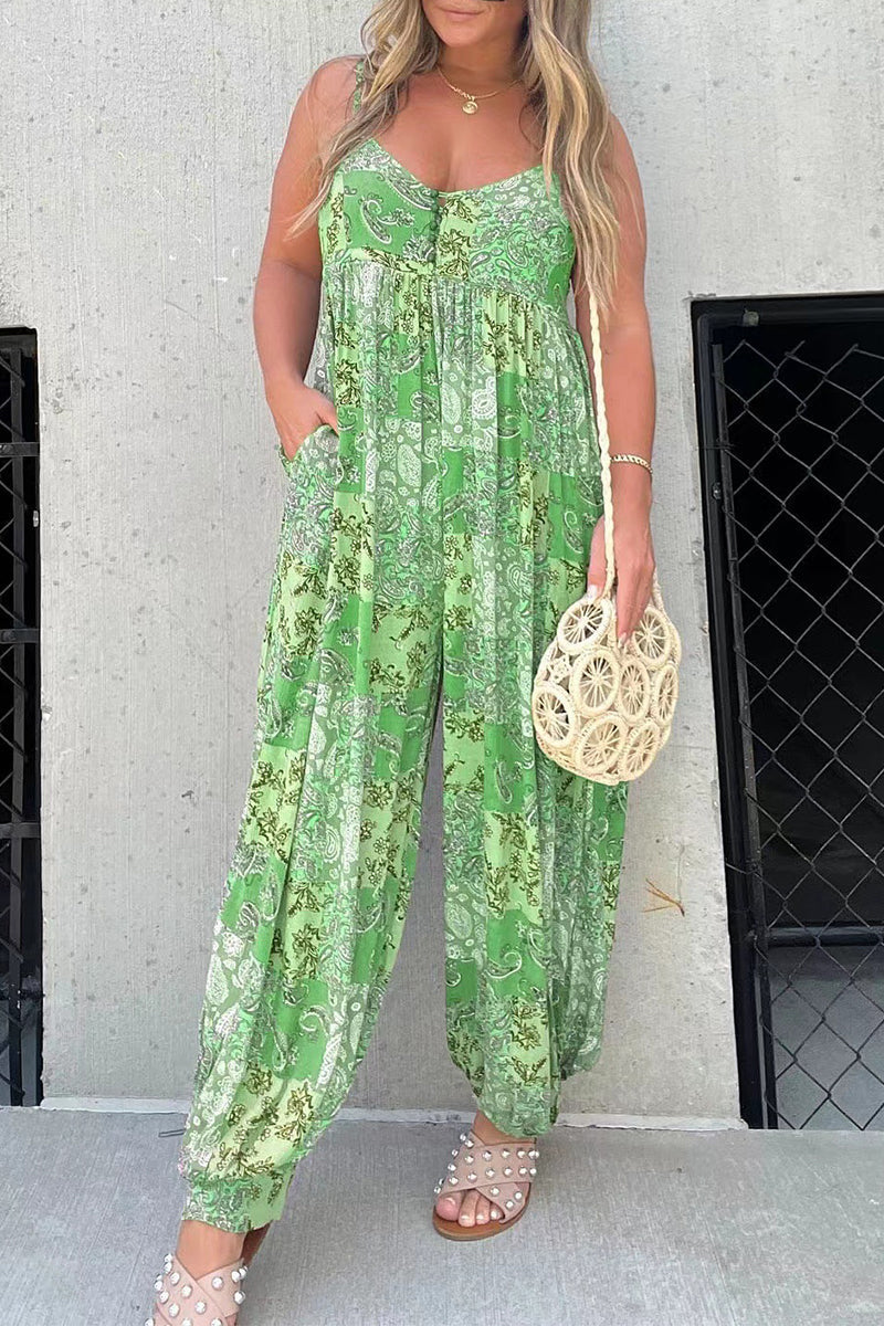 Bloomal V-hals zak jumpsuits met losse pasvorm