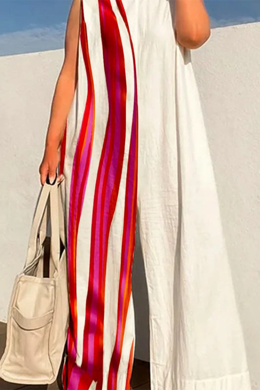 Casual Street Print O Hals Los Jumpsuits