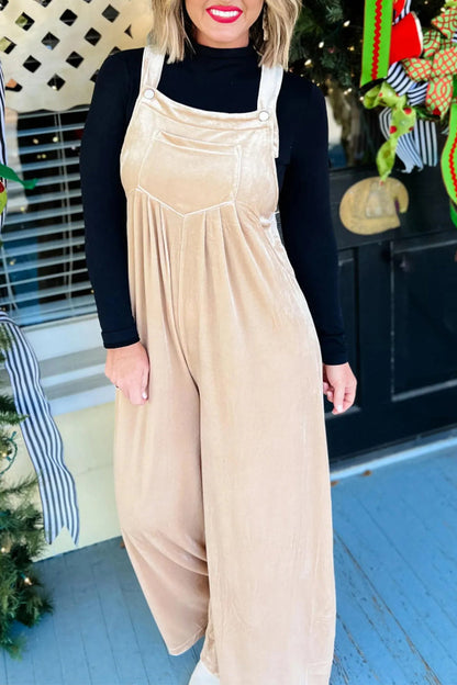 Casual effen-kleurige jumpsuits met vierkante kraag en losse pasvorm