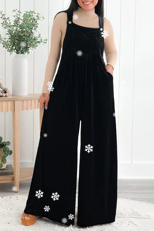 Casual effen-kleurige jumpsuits met vierkante kraag en losse pasvorm