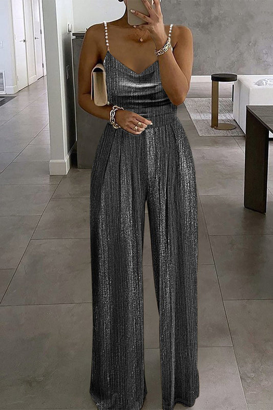 Casual effen kralen jumpsuits (3 kleuren)
