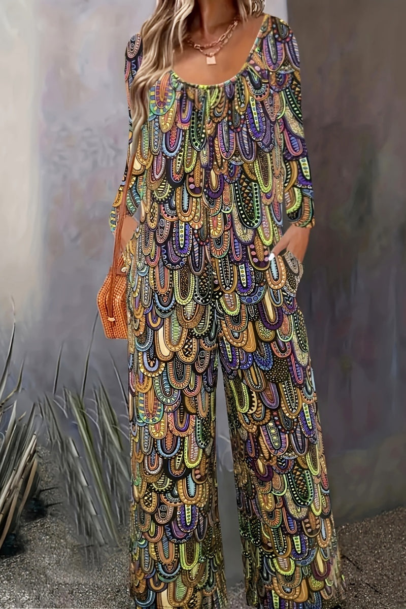 Casual eenvoudige U-hals jumpsuits
