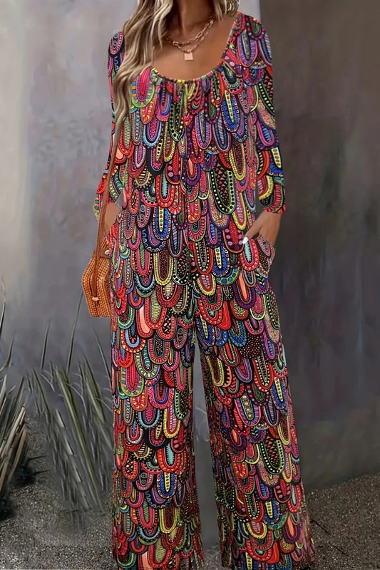 Casual eenvoudige U-hals jumpsuits