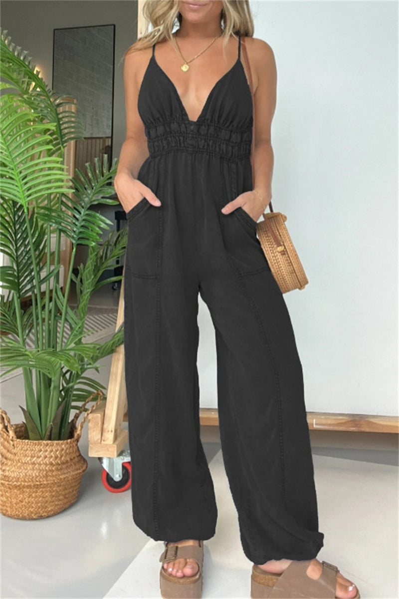 Sexy Loungewear Effen Kleur Strapless Jumpsuits (5 kleuren)
