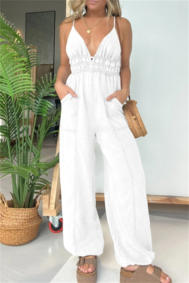 Sexy Loungewear Effen Kleur Strapless Jumpsuits (5 kleuren)