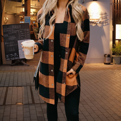 Elena - Elegant geruit overhemd voor dames