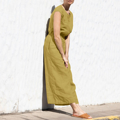 mouwloze loungekleding temperament jumpsuit