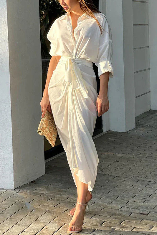 Ares - Midi-Jurk met Knoopsluiting