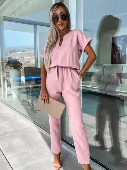 Jumpsuit met V-hals - Cam