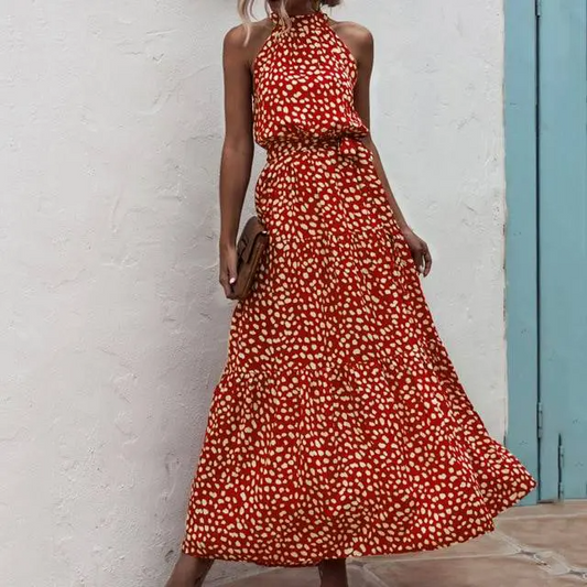 Fenella - Strapless Maxi jurk met bloemenprint