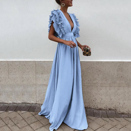 Marthe - Elegante jurk met geruite mouwen