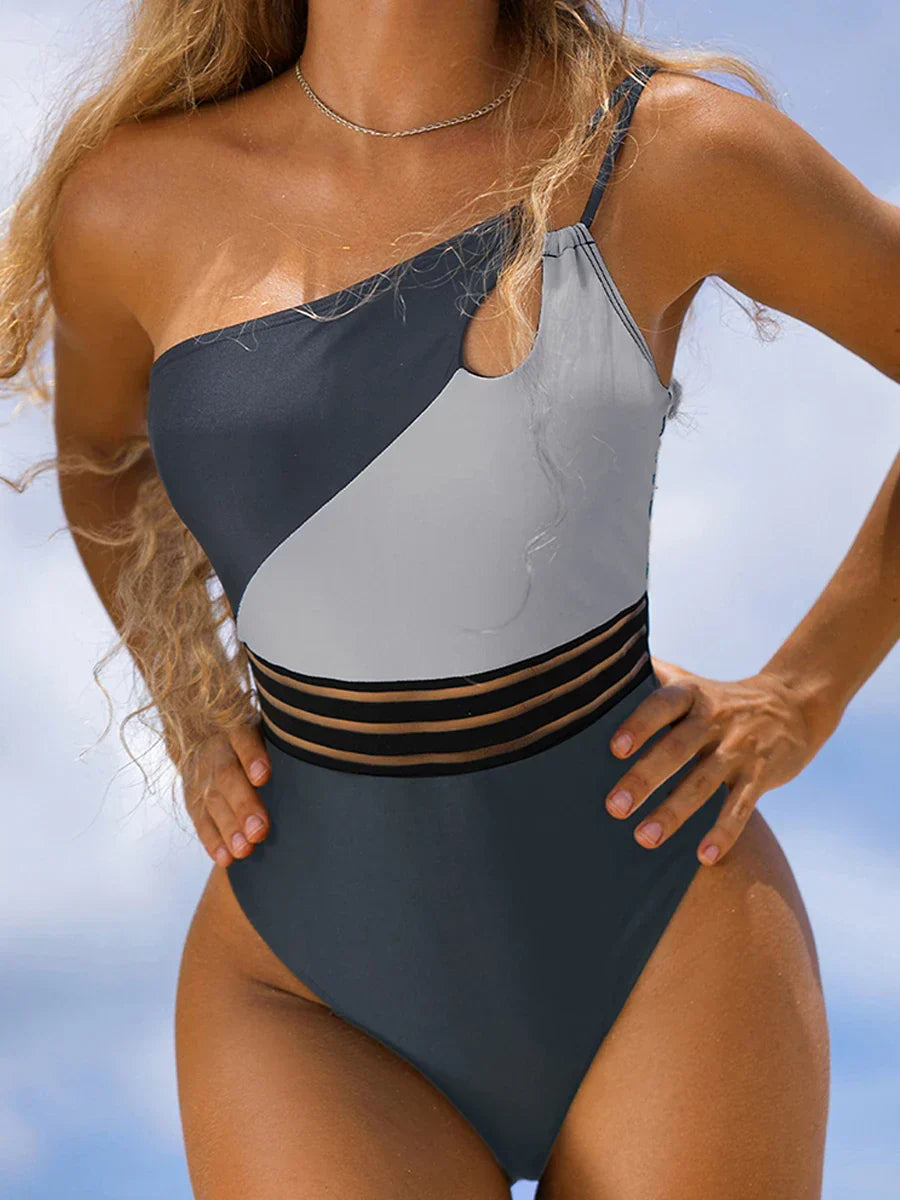 Bikini zwemkleding voor vrouwen stoffen paneel patchwork lichaam