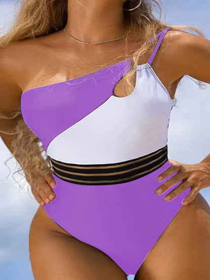 Bikini zwemkleding voor vrouwen stoffen paneel patchwork lichaam