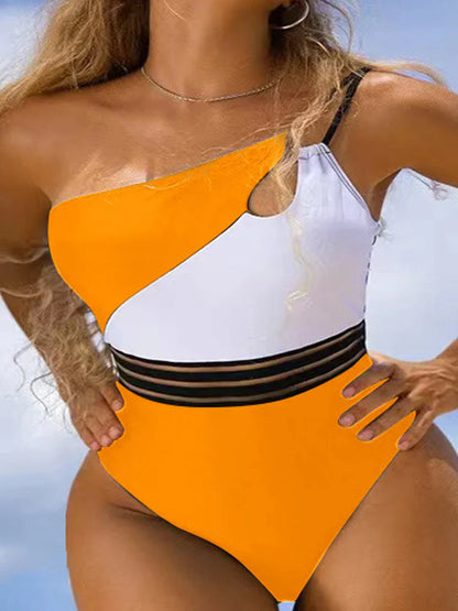 Bikini zwemkleding voor vrouwen stoffen paneel patchwork lichaam