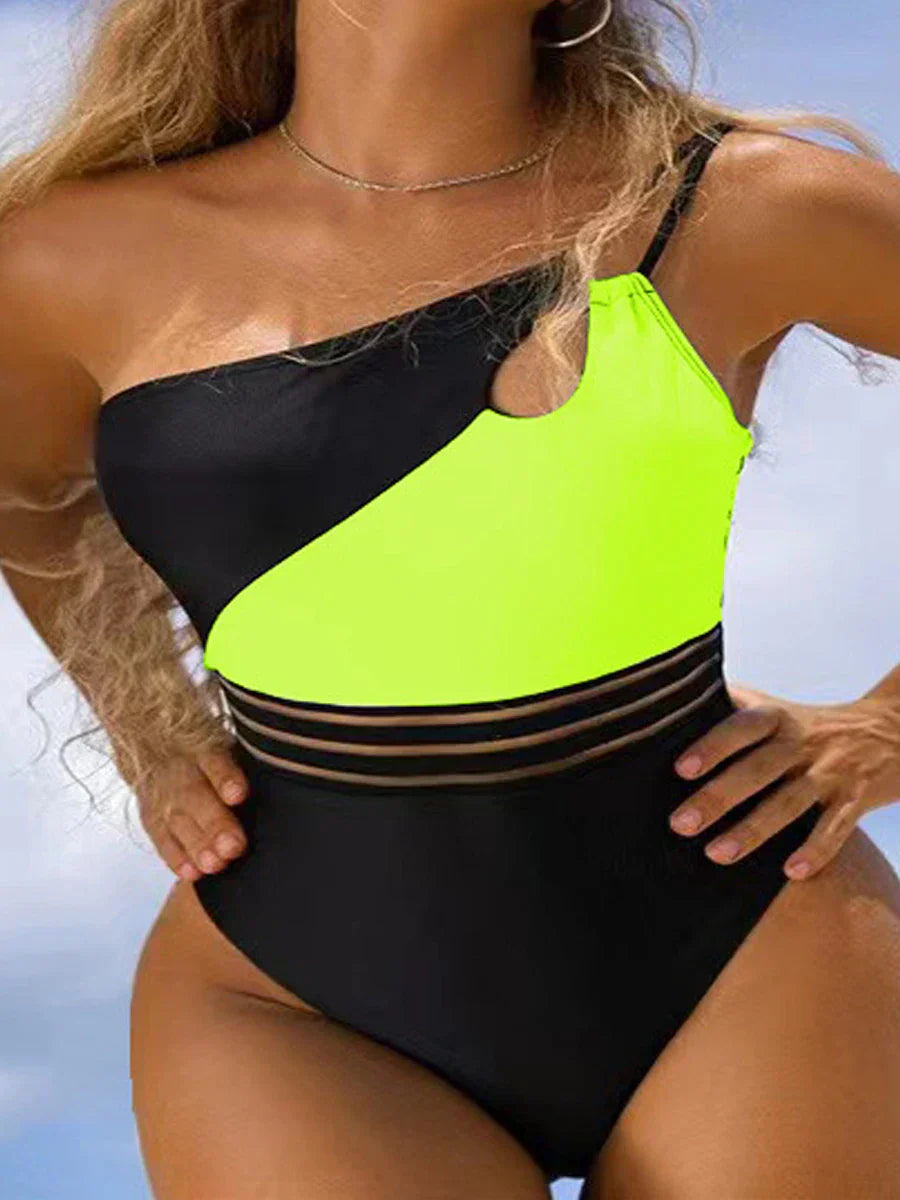 Bikini zwemkleding voor vrouwen stoffen paneel patchwork lichaam