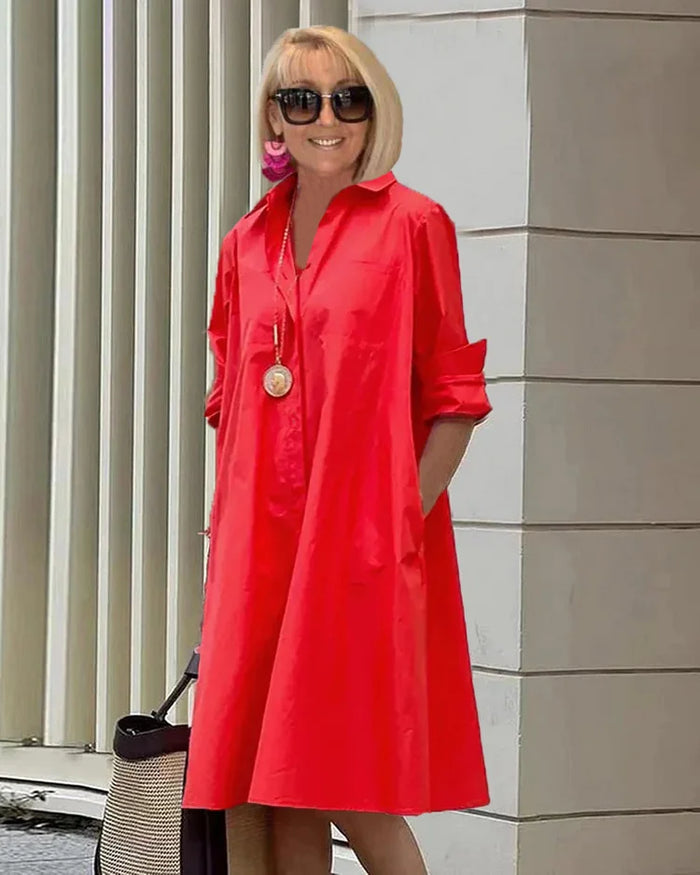 Verfijnde overhemdjurk in elegante stijl voor dames