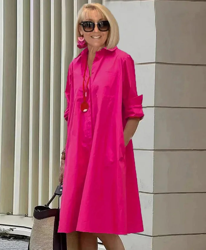 Verfijnde overhemdjurk in elegante stijl voor dames